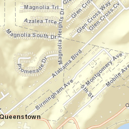 Queenstown Alabama Street Map