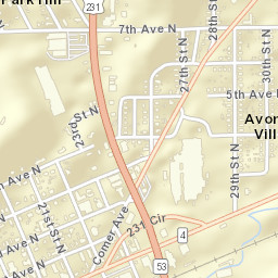 Avondale Village Alabama Street Map