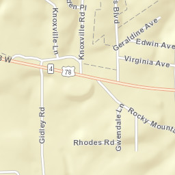 Knoxville Alabama Street Map