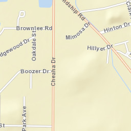 Cheaha Acres Alabama Street Map