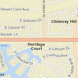Chimney Hill Arizona Street Map