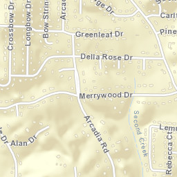 Merrywood Alabama Street Map