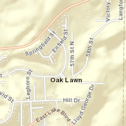 Oak Lawn Alabama Street Map