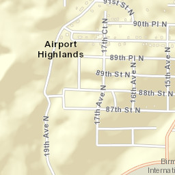 Airport Highlands Alabama Street Map