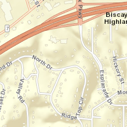 Biscayne Highlands Alabama Street Map