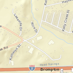 Brompton Alabama Street Map