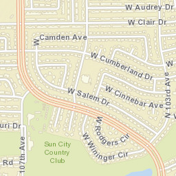10318 West Andover Avenue, Sun City, AZ  Street Map