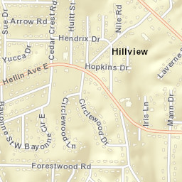 Hillview Alabama Street Map