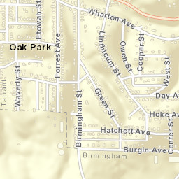 Oak Park Alabama Street Map