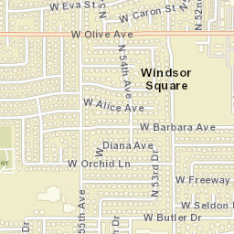Windsor Square Arizona Street Map