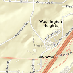 Sayreton Alabama Street Map