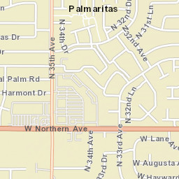 Palmaritas Arizona Street Map