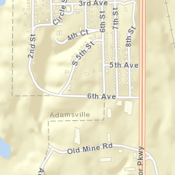 Docena Alabama Street Map
