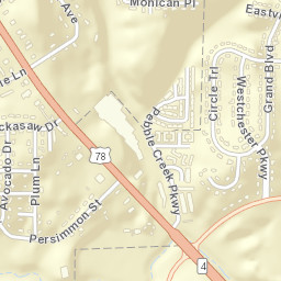 Westchester Estates Alabama Street Map