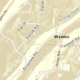 Weems Alabama Street Map