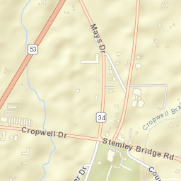Cropwell Alabama Street Map