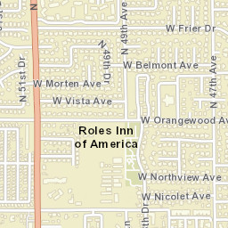 Roles Inn of America Arizona Street Map