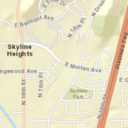 Skyline Heights Arizona Street Map