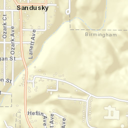 Sandusky Alabama Street Map