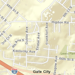 Gate City Alabama Street Map