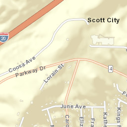 Scott City Alabama Street Map