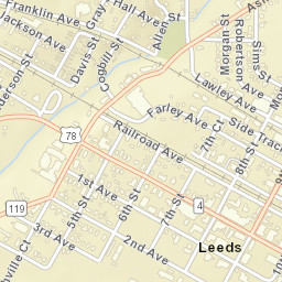 Leeds Alabama Street Map