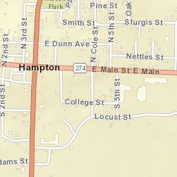 Hampton Arkansas Street Map