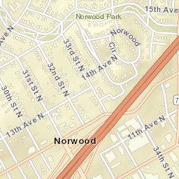 Norwood Alabama Street Map
