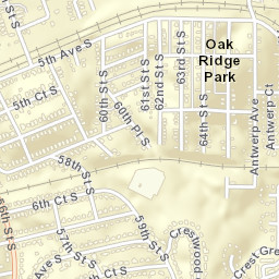 Oak Ridge Park Alabama Street Map