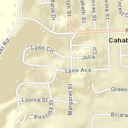 Cahaba Hills Alabama Street Map