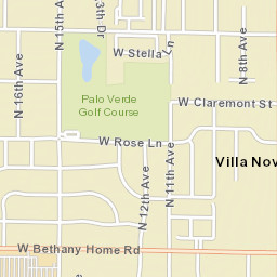 Villa Novena Arizona Street Map