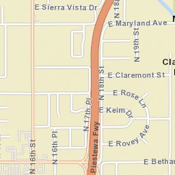 Claremont Place Arizona Street Map