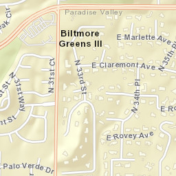 Biltmore Greens III Arizona Street Map