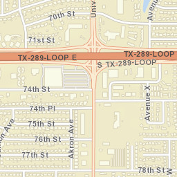 2581-2599 74th Street, Lubbock, TX Street Map