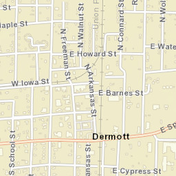 Dermott Arkansas Street Map
