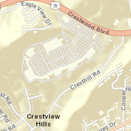 Crestview Hills Alabama Street Map
