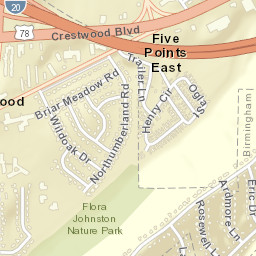 Five Points East Alabama Street Map