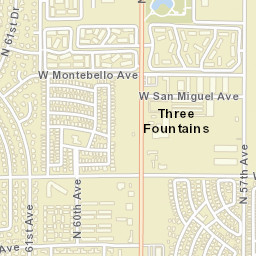 Three Fountains Arizona Street Map