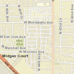 Midges Court Arizona Street Map