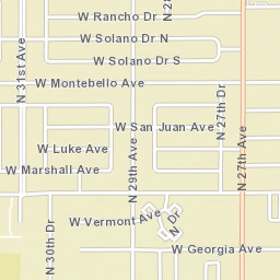 5800-5898 N 28th Dr Phoenix AZ Street Map