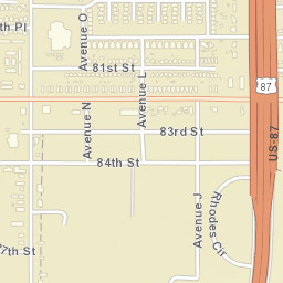 8301-8399 Avenue North Lubbock TX Street Map