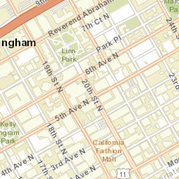 1901-2099 Park Place, Birmingham, AL  Street Map