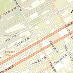 3500-3712 1st Avenue South, Birmingham Street Map