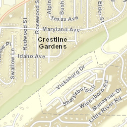 Crestline Gardens Alabama Street Map