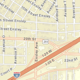 Ensley Alabama Street Map
