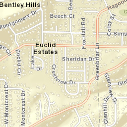 Bentley Hills Alabama Street Map