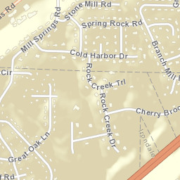 Cherokee Bend Alabama Street Map