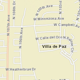 Villa de Paz Arizona Street Map