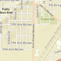 Falls Junction Alabama Street Map