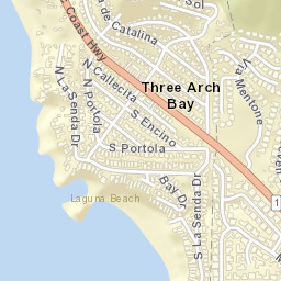 Three Arch Bay California Street Map